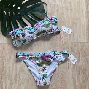 NWT NANETTE LEPORE OPULANT GARDEN CHARMER BIKINI